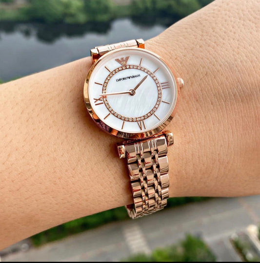 ARP Round Emp***io Armani Ladies Watch